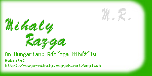 mihaly razga business card